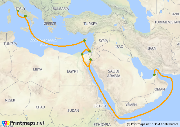 15 netter Suezkanal – Roma til Dubai