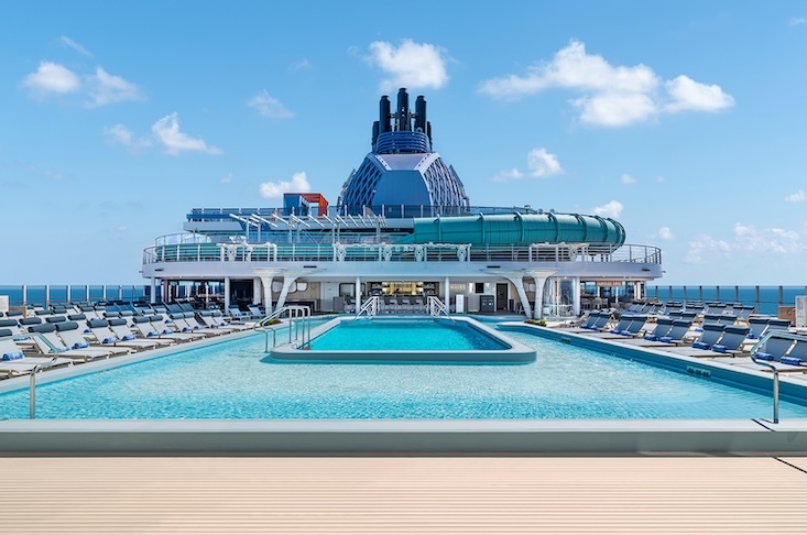 Norwegian Luna™ features an expansive pool deck, offering guests ample space to soak up the sun on the ship's Caribbean and Bahamas voyages.