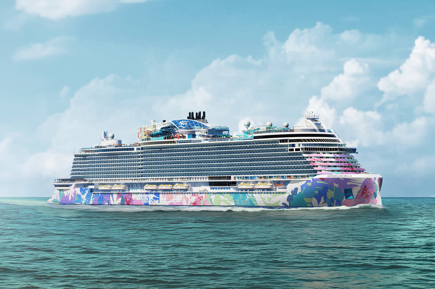 NCL åpner salget av Norwegian Bella for Europa-seilinger fra mai 2028